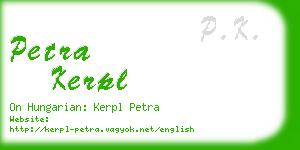 petra kerpl business card